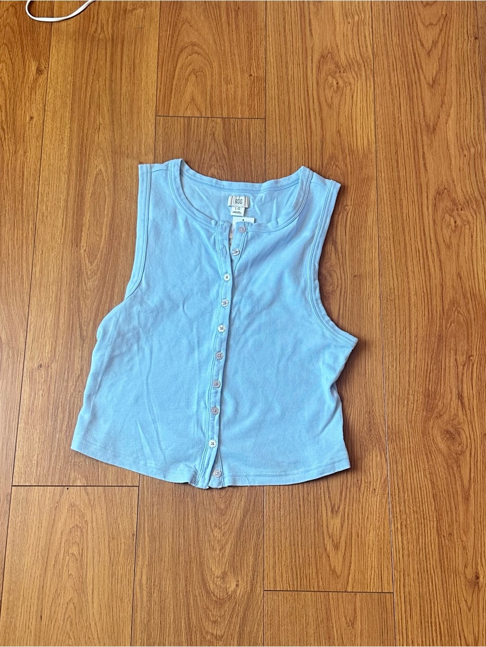 BDG Light Blue Button-Front Tank